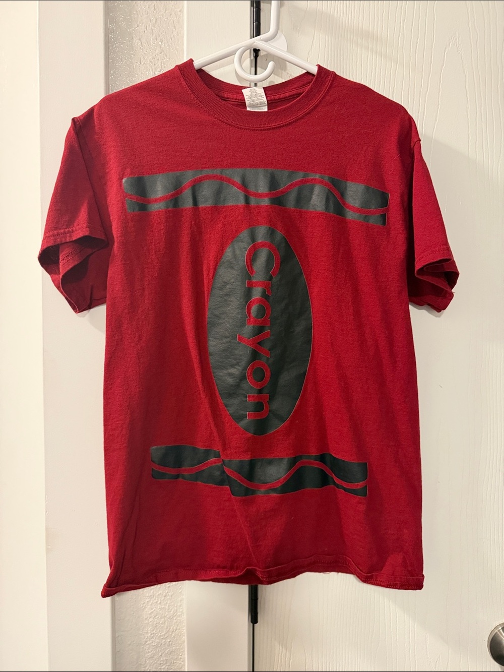 Crayon Red Graphic Tee - Unbranded